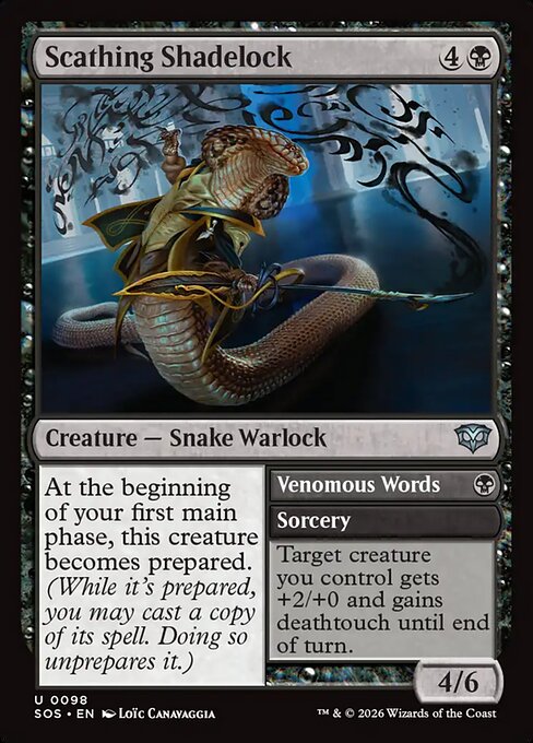 Scathing Shadelock // Venomous Words (SOS 98)