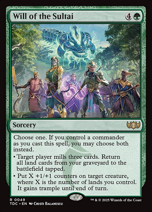Will of the Sultai (TDC 49)