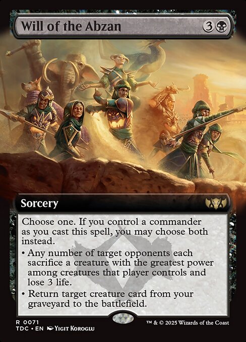 Will of the Abzan (TDC 71)