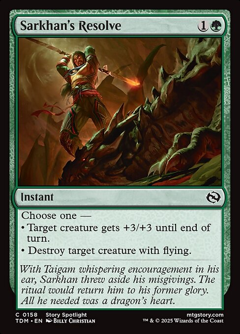 Sarkhan's Resolve (TDM 158)