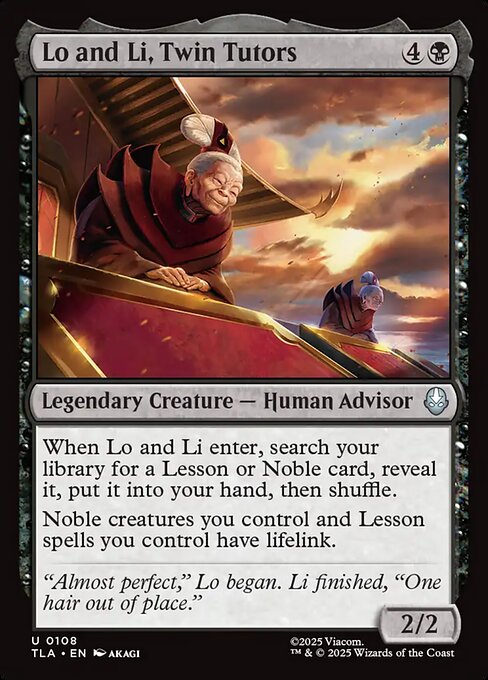 Lo and Li, Twin Tutors (TLA 108)