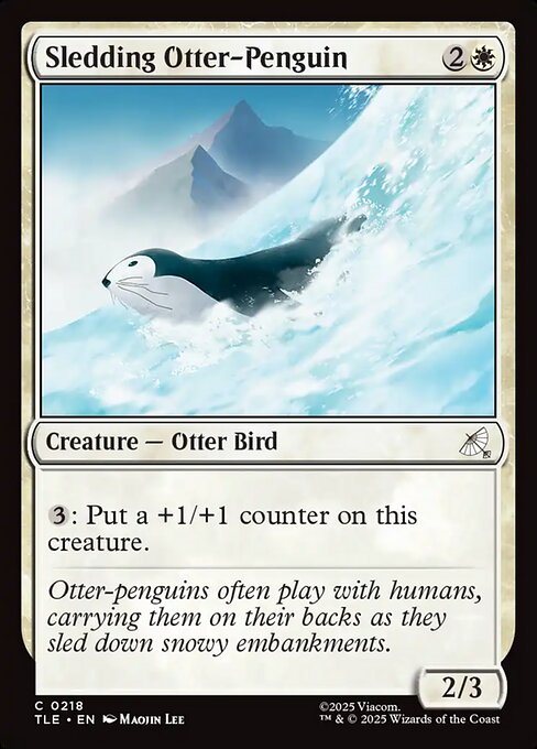 Sledding Otter-Penguin (TLE 218)