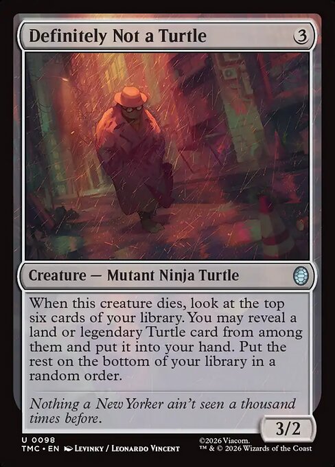 Definitely Not a Turtle (TMC 98)