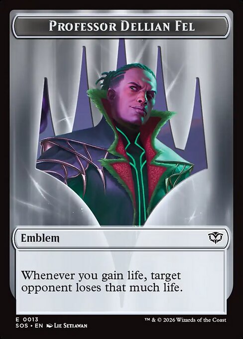 Professor Dellian Fel Emblem (TSOS 13)
