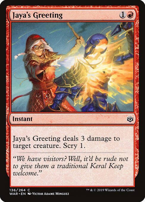 Jaya's Greeting (WAR 136)