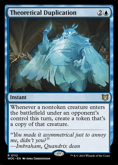 Theoretical Duplication (WOC 112)