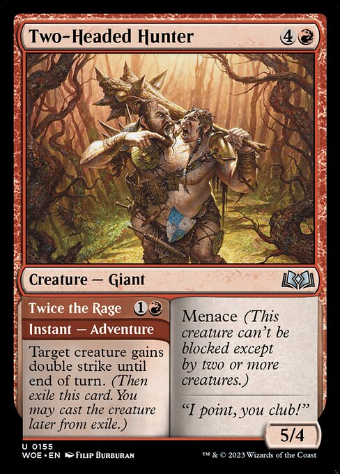 Two-Headed Hunter // Twice the Rage (WOE 155)
