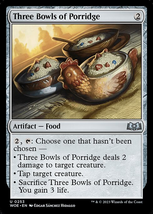 Three Bowls of Porridge (WOE 253)