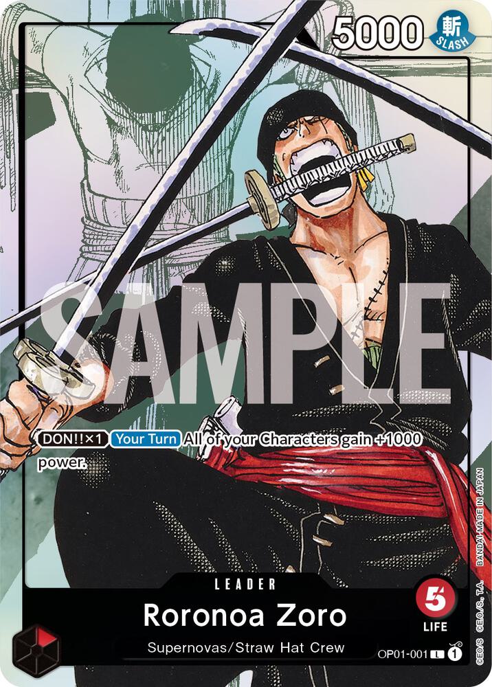 Roronoa Zoro - OP01-001 (Alternate Art) (OP01 001-AA)