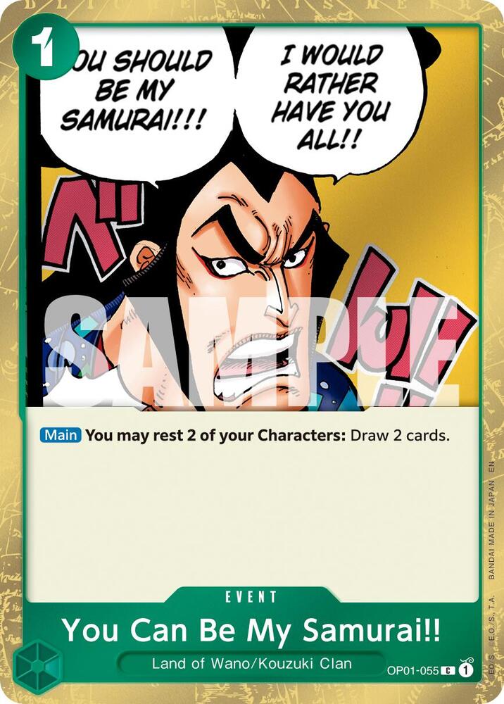 You Can Be My Samurai!! (Pirate Foil) (OP01 055)