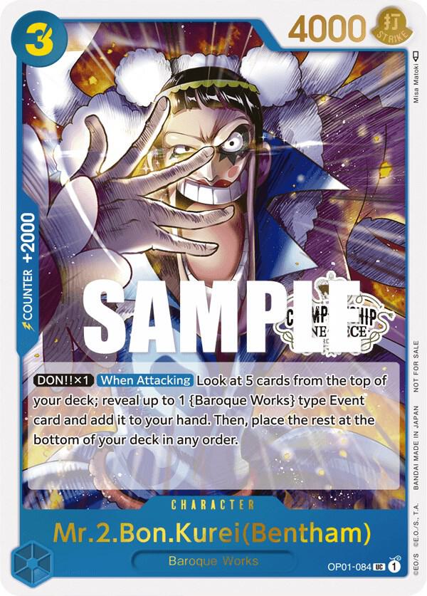 Mr.2.Bon.Kurei (Bentham) (Store Championship Participation Pack Vol. 2) (OP01 084-T510707)