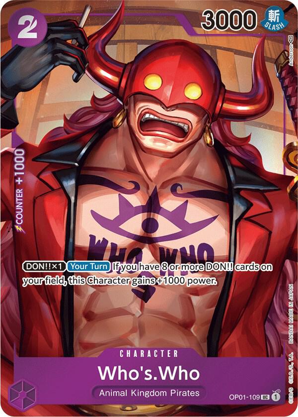 Who's.Who (Box Topper) (OP01 109-BT)