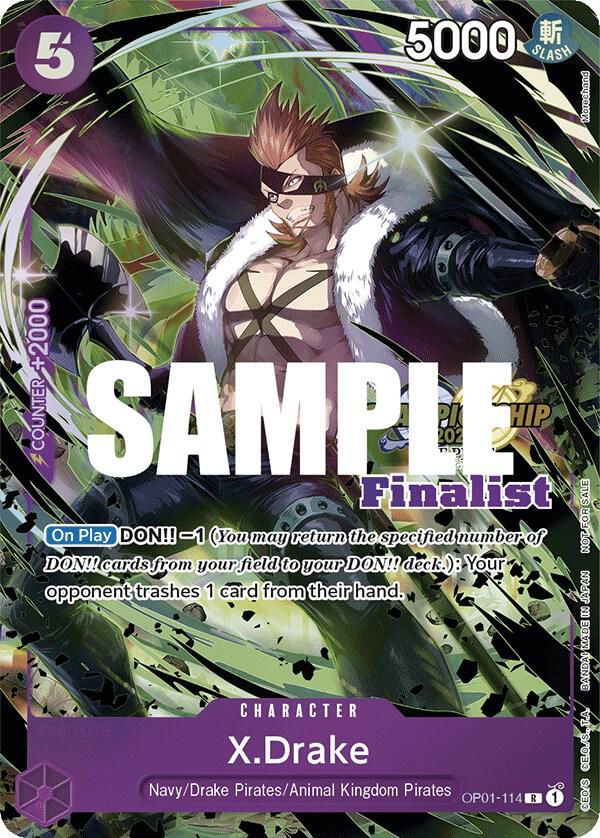 X.Drake (CS 2023 Top Players Pack) [Finalist] (OP01 114-T525678)