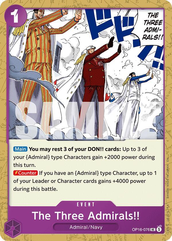 The Three Admirals!! (OP16 076)