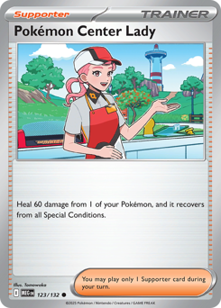 Dama do Centro Pokémon / Pokémon Center Lady (MEG 123/132)