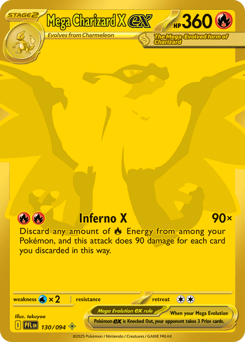 Mega Charizard X ex (PFL 130/94)