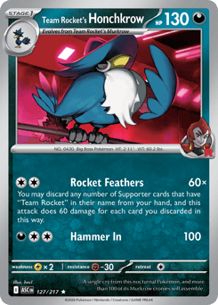 Team Rocket's Honchkrow (ME2PT5 127)