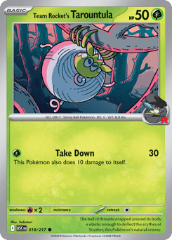 Team Rocket's Tarountula (ME2PT5 18)