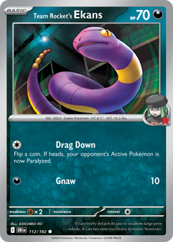 Ekans da Equipe Rocket / Team Rocket's Ekans (DRI 112/182)