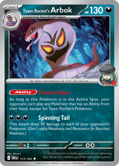 Arbok da Equipe Rocket / Team Rocket's Arbok (DRI 113/182)