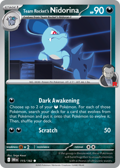 Nidorina da Equipe Rocket / Team Rocket's Nidorina (DRI 115/182)