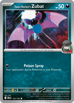 Zubat da Equipe Rocket / Team Rocket's Zubat (DRI 120/182)