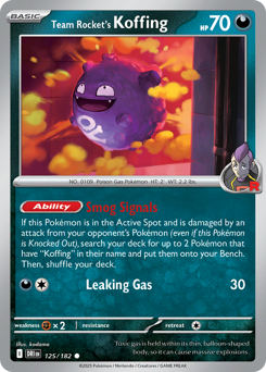 Koffing da Equipe Rocket / Team Rocket's Koffing (DRI 125/182)