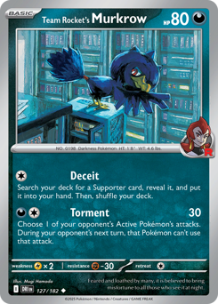 Murkrow da Equipe Rocket / Team Rocket's Murkrow (DRI 127/182)