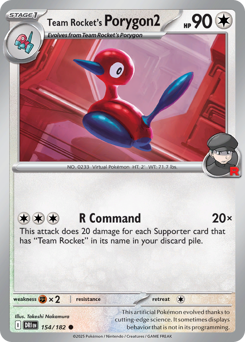 Porygon2 da Equipe Rocket / Team Rocket's Porygon2 (DRI 154/182)