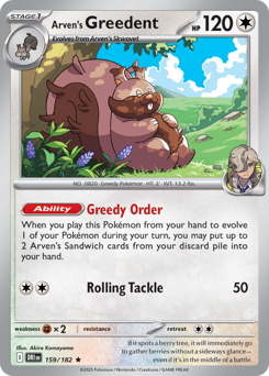 Greedent do Arven / Arven's Greedent (DRI 159/182)