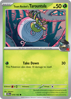 Tarountula da Equipe Rocket / Team Rocket's Tarountula (DRI 19/182)