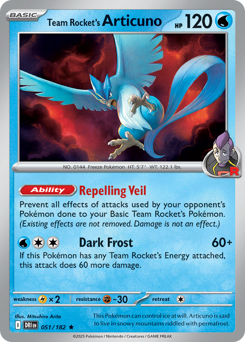 Articuno da Equipe Rocket / Team Rocket's Articuno (DRI 51/182)