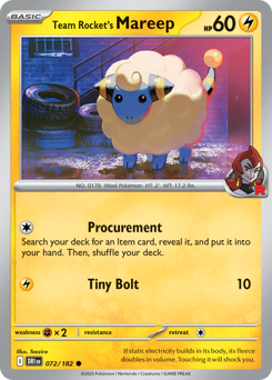Mareep da Equipe Rocket / Team Rocket's Mareep (DRI 72/182)