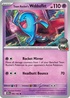 Wobbuffet da Equipe Rocket / Team Rocket's Wobbuffet (DRI 82/182)