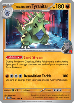 Tyranitar da Equipe Rocket / Team Rocket's Tyranitar (DRI 96/182)