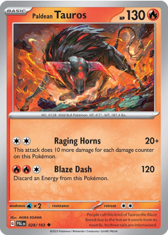 Tauros de Paldea / Paldean Tauros (PAL 28/193)