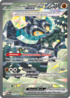 Ogerpon Máscara Alicerce ex / Cornerstone Mask Ogerpon ex (TWM 215/167)