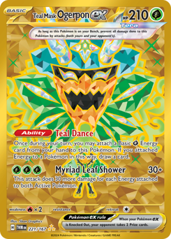 Ogerpon Máscara Turquesa ex / Teal Mask Ogerpon ex (TWM 221/167)