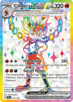 Cinderace ex (SCR 157/142)