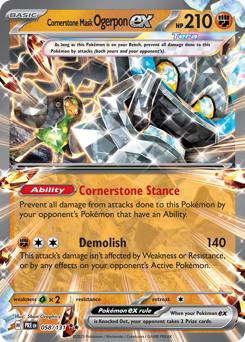 Ogerpon Máscara Alicerce ex / Cornerstone Mask Ogerpon ex (PRE 58/131)