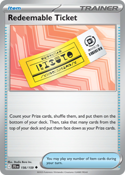 Ingresso Resgatável / Redeemable Ticket (JTG 156/159)