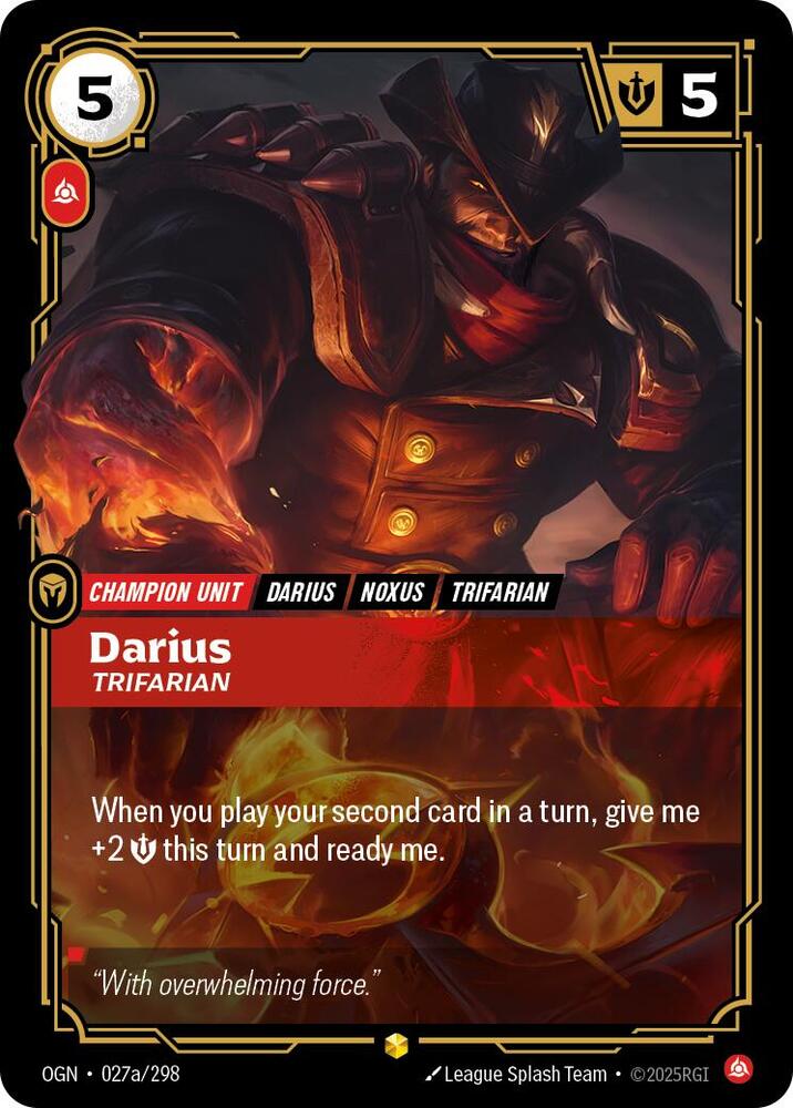 Darius, Trifarian (Alternate Art) — Origins
