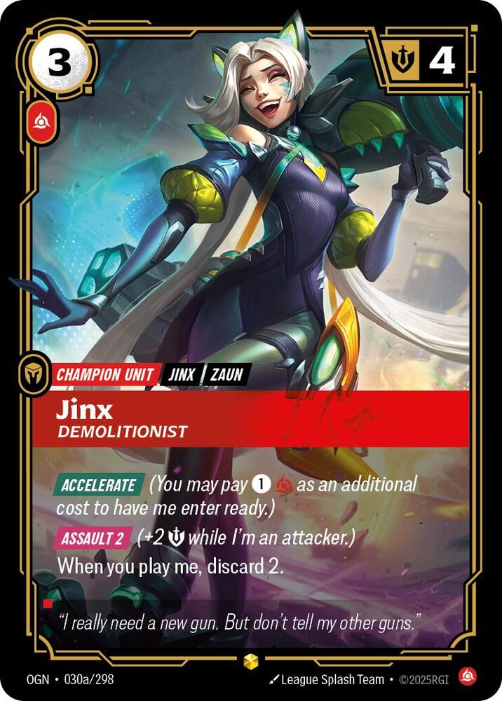 Jinx, Demolitionist (Alternate Art) — Origins