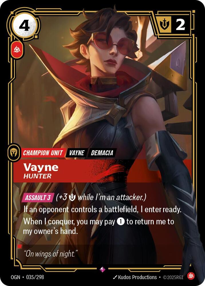Vayne, Hunter — Origins