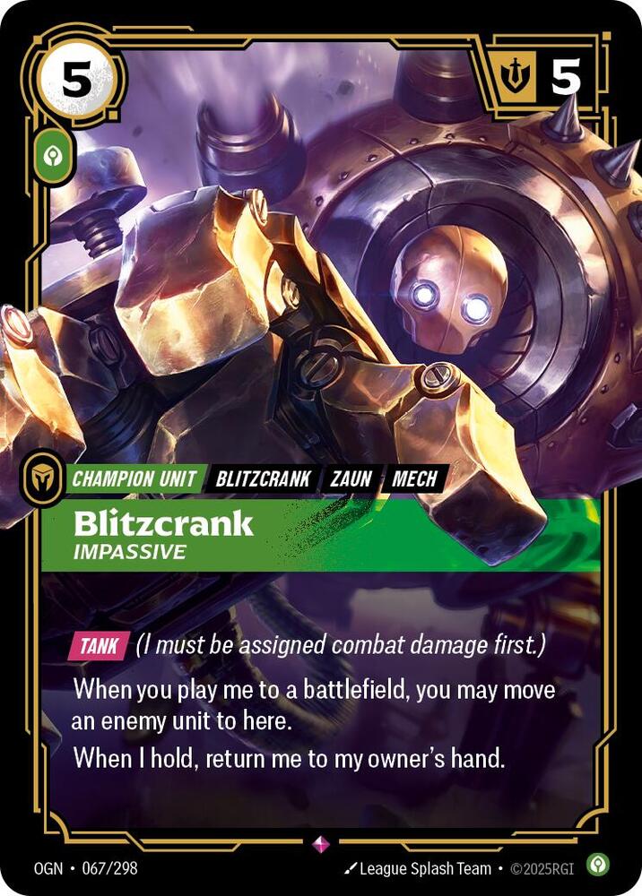 Blitzcrank, Impassive — Origins