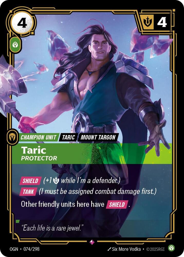 Taric, Protector — Origins