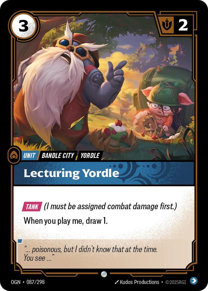 Lecturing Yordle — Origins
