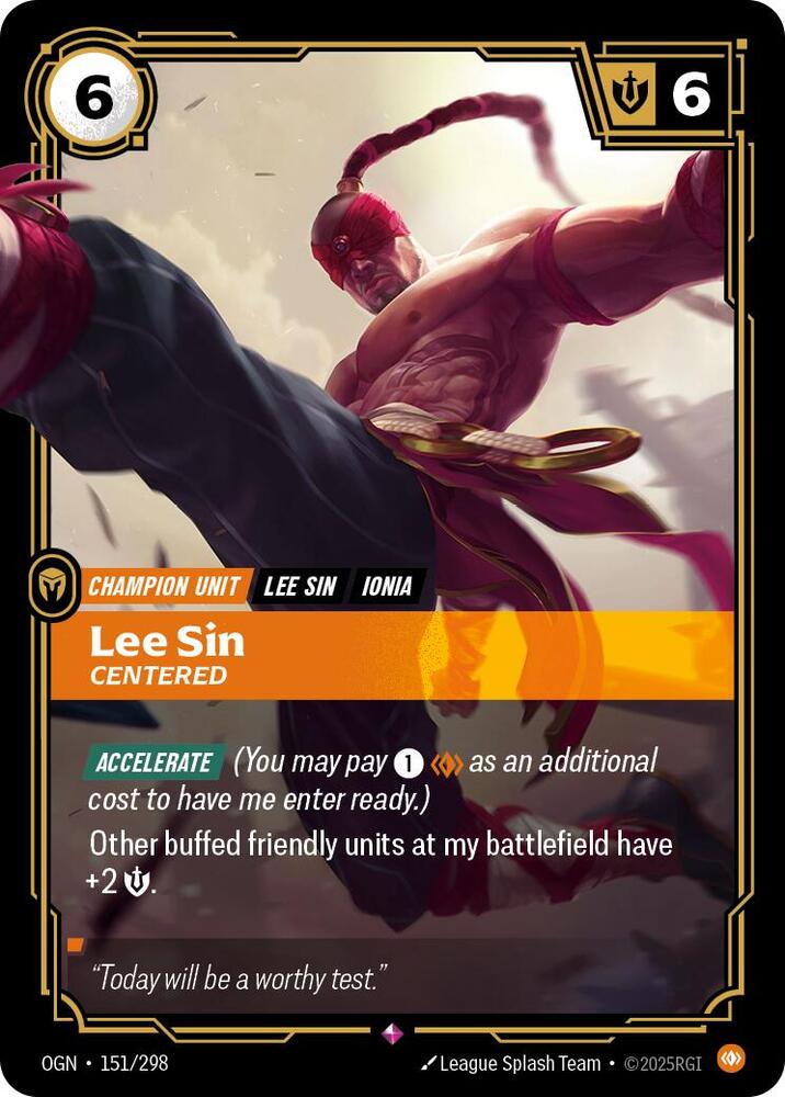 Lee Sin, Centered — Origins