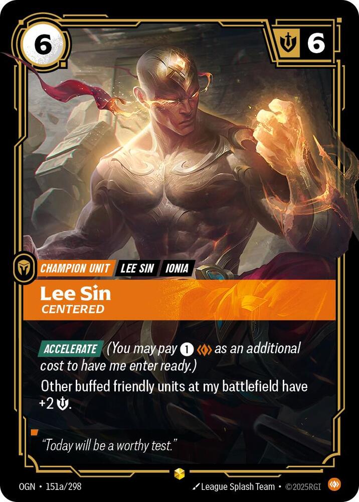 Lee Sin, Centered (Alternate Art) — Origins