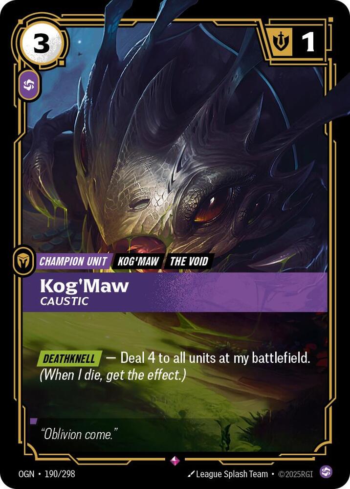 Kog'Maw, Caustic — Origins